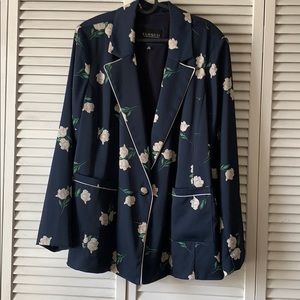 Eloquii silk style floral blazer